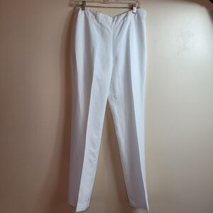 Kasper white linen/viscose pants size 4